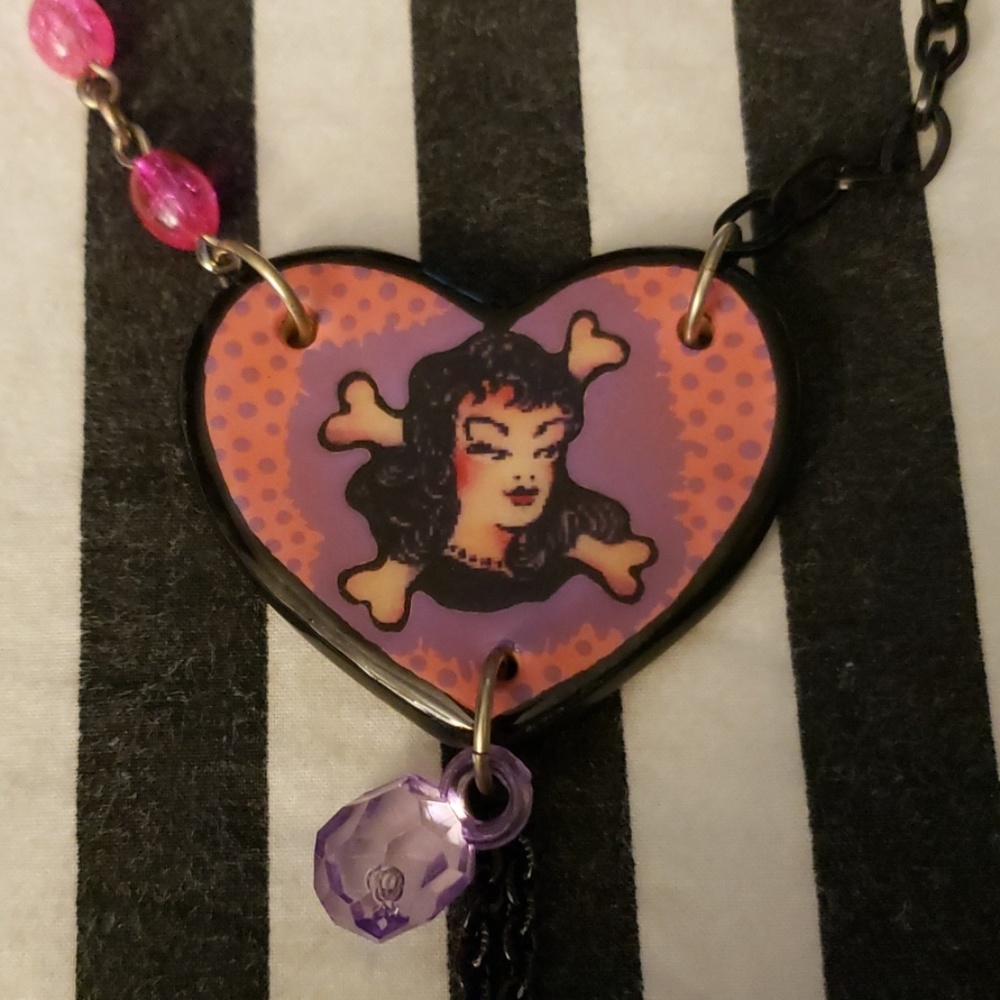 Retro Inspired Rockabilly Handmade Necklace